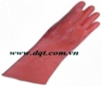 Găng tay chống axit màu đỏ Loại ngắn