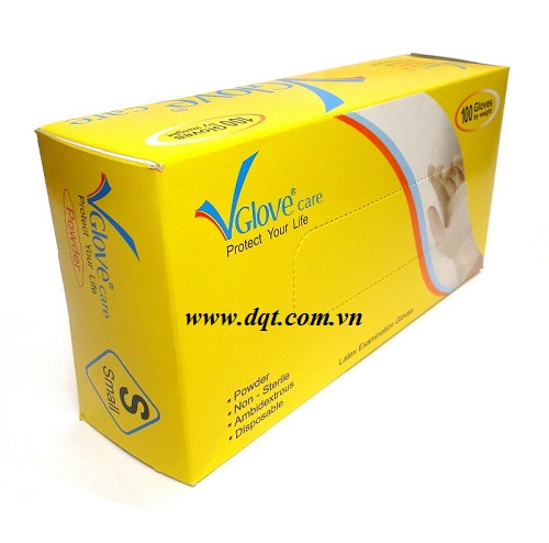 găng tay y tế vglove care có bột