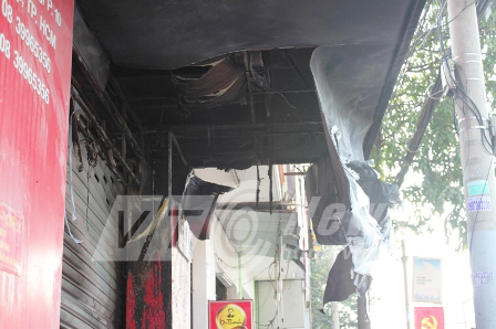 Bao ho lao dong Quang Trung -  Nguyên nhân ban đầu xuất hiện lửa do chập điện ở bảng hiệu