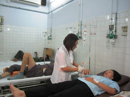 Bao ho lao dong Quang Trung - Nạn nhân Hà Thị Ngọc Yến bàng hoàng vì tai nạn xảy đến quá bất ngờ
