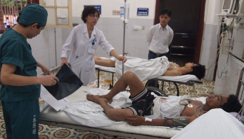 Các nạn nhân bị thương trong vụ TNLĐ nổ mìn tại H.Thủy Nguyên, Hải Phòng