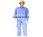Quần áo bảo hộ lao động - túi hộp - màu xanh